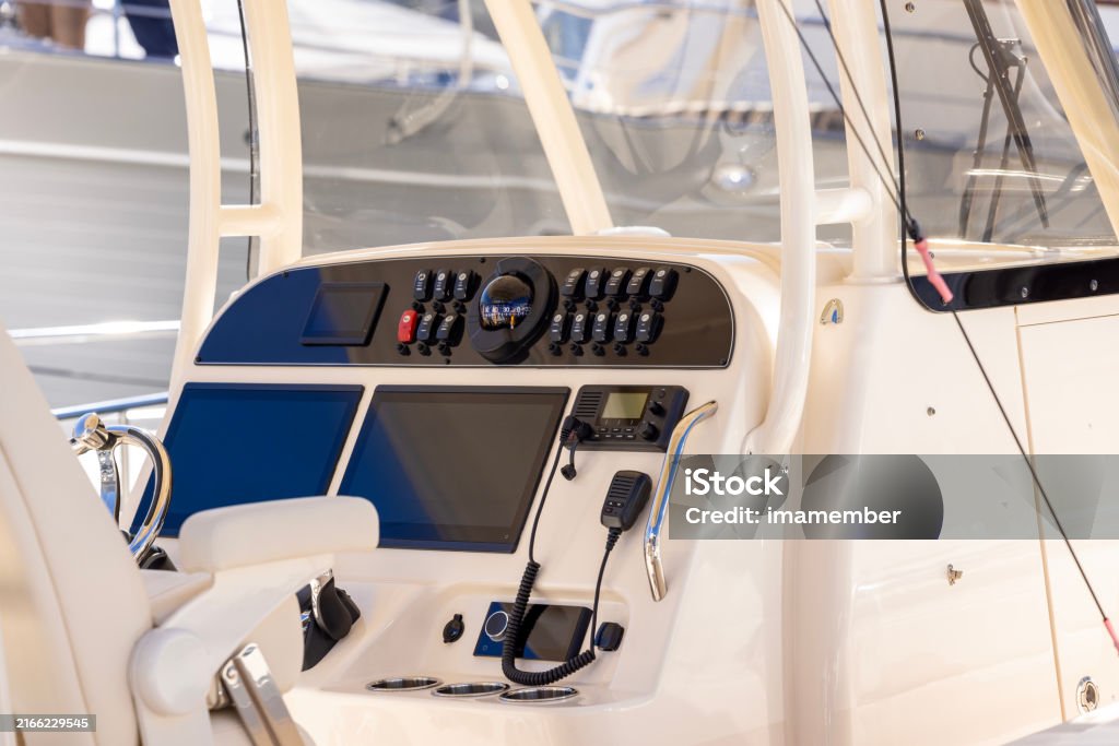 Professional marine electronics helm installation